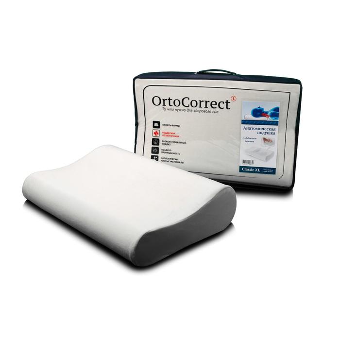 фото Ortocorrect ортопедическая подушка ortocorrect classic xl plus 58 х 38 см, валики 12/14