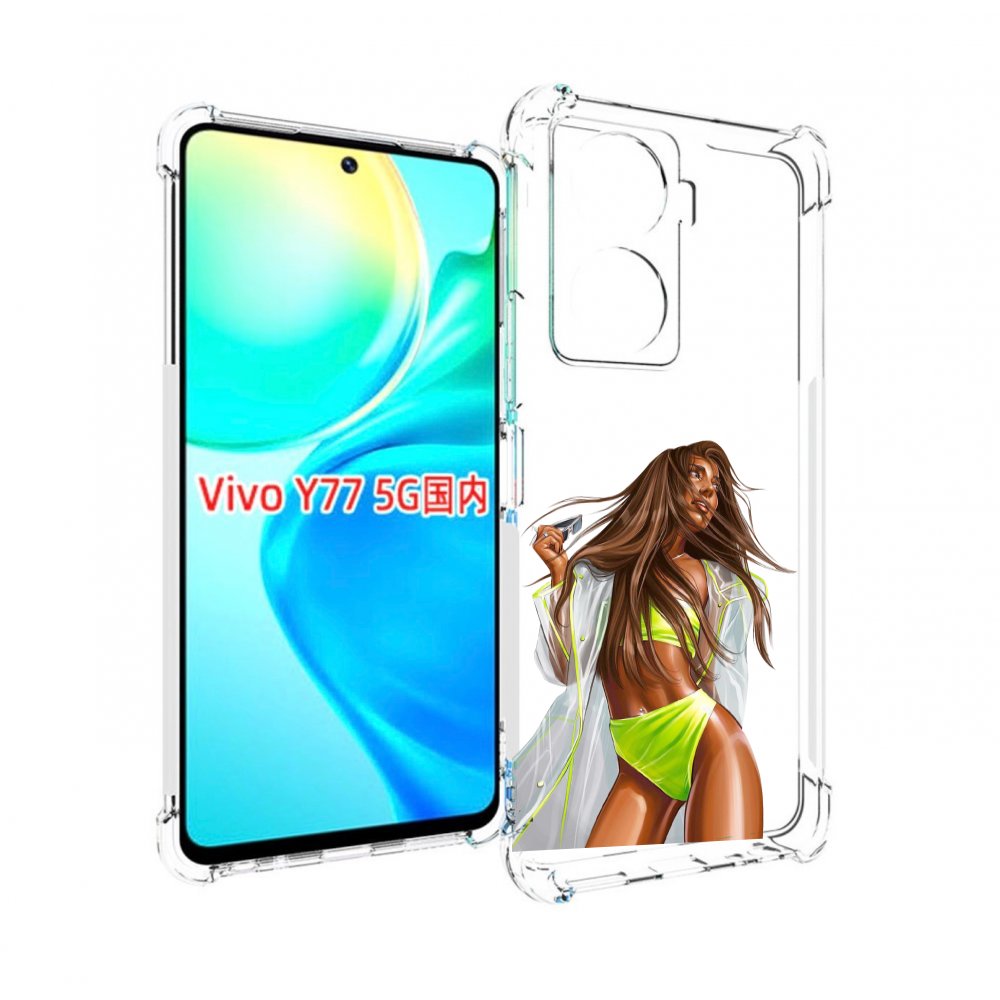

Чехол MyPads девушка-модель-мулатка для Vivo Y77 5G, Прозрачный, Tocco