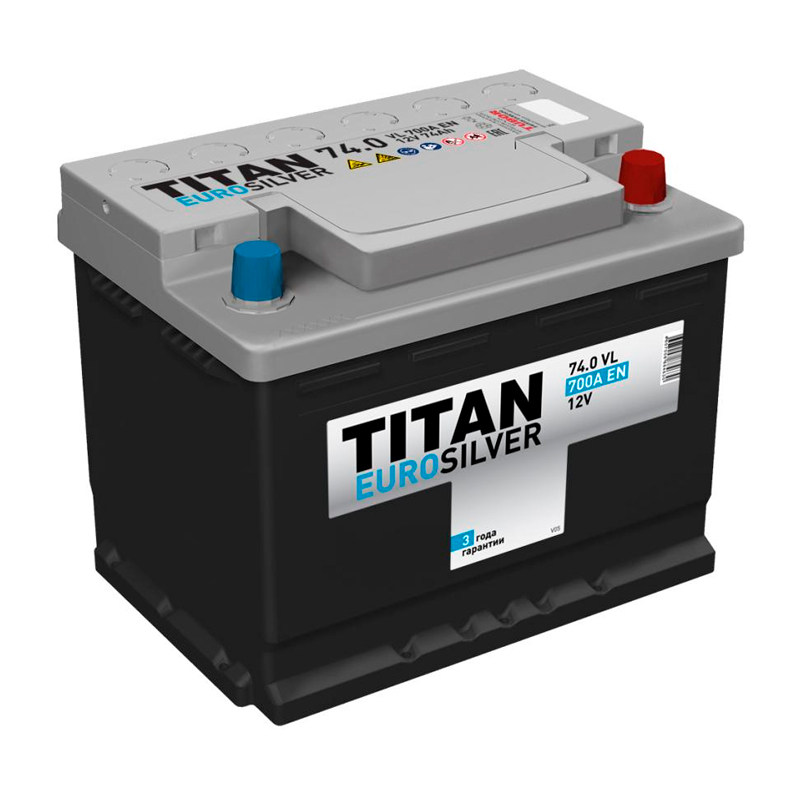 

Легковой аккумулятор Titan Euro Silver 6СТ-74.0 VL (низкий)