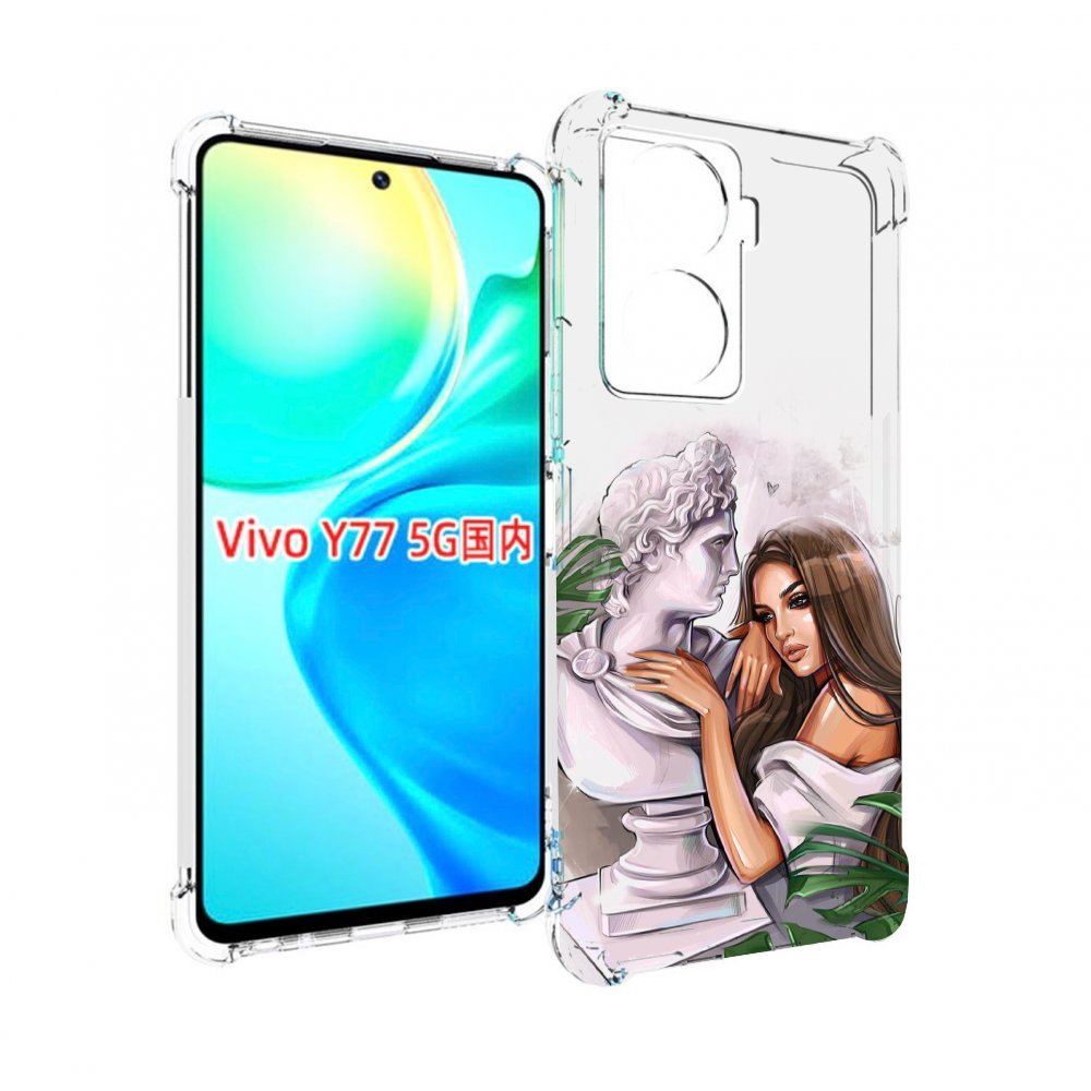 

Чехол MyPads девушка-модель-со-статуей женский для Vivo Y77 5G, Прозрачный, Tocco