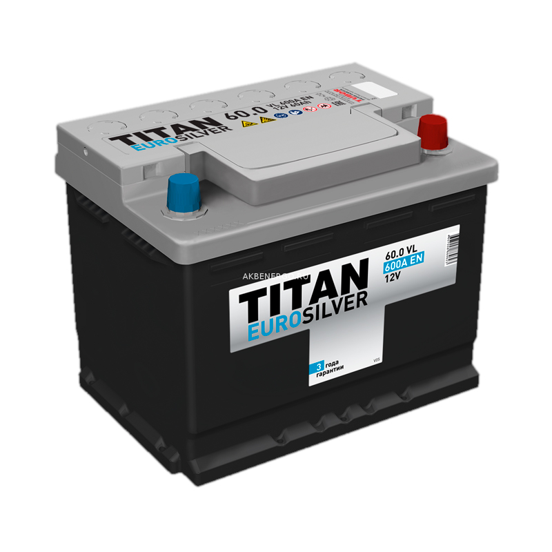 

Легковой аккумулятор Titan Euro Silver 6СТ-60.0 VL (низкий)