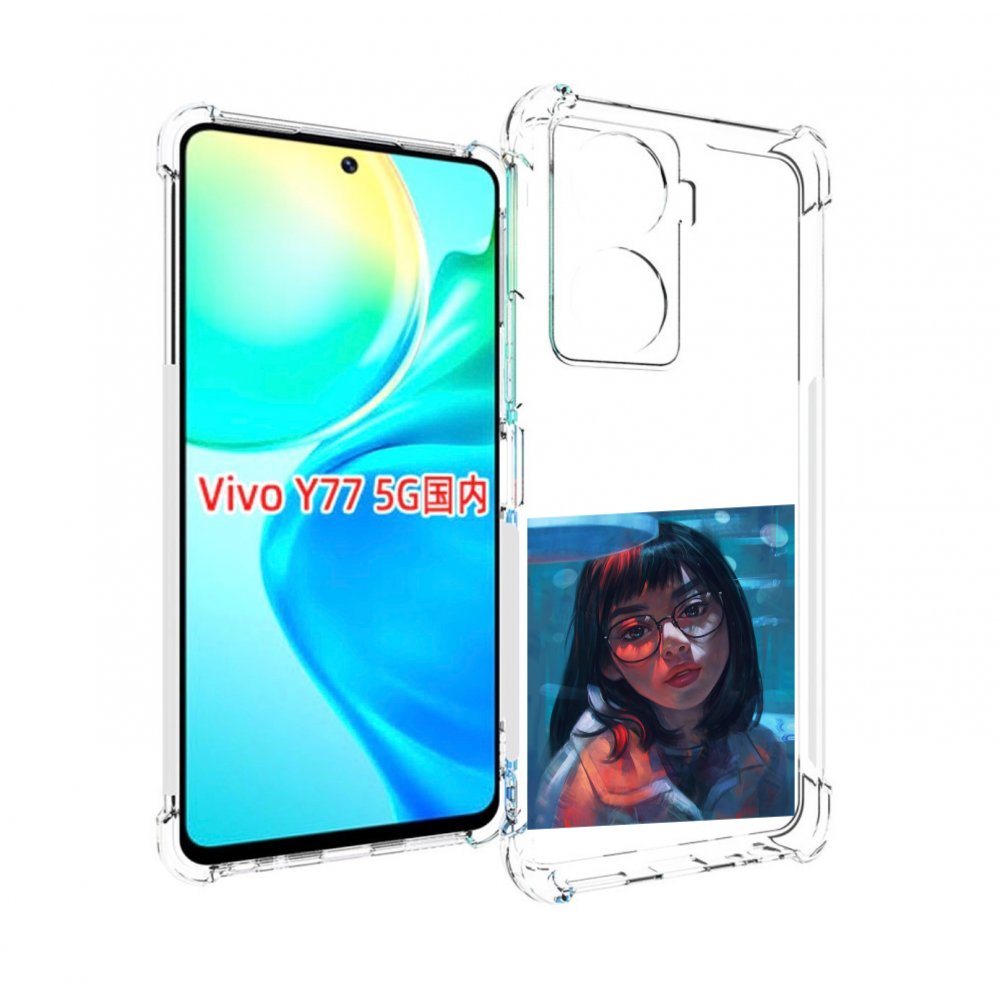 

Чехол MyPads девушка-под-красным-светом для Vivo Y77 5G, Прозрачный, Tocco