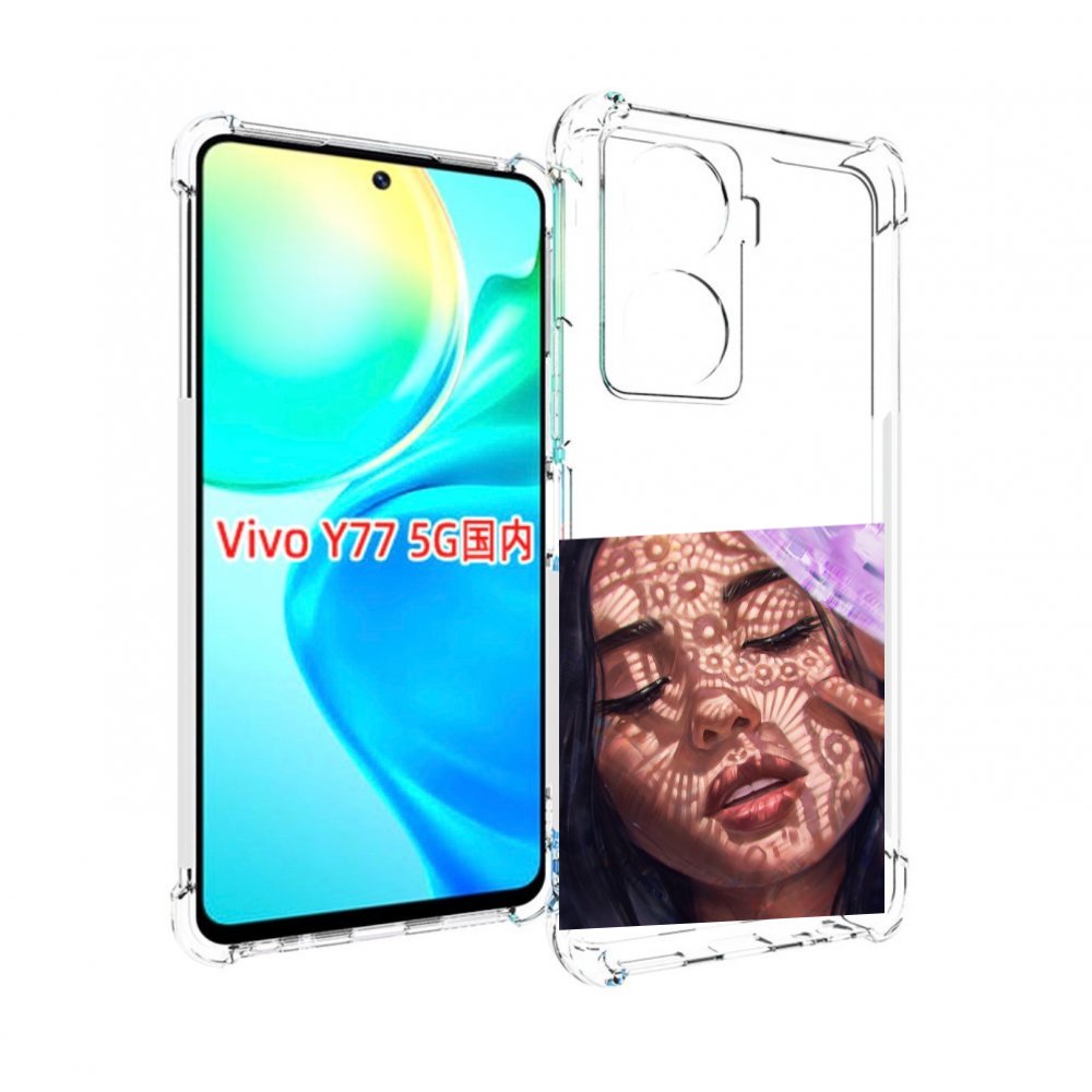 

Чехол MyPads девушка-под-кружевами женский для Vivo Y77 5G, Прозрачный, Tocco