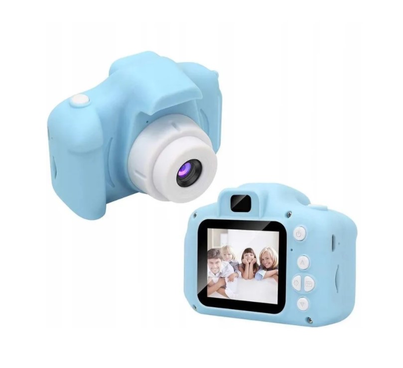 Детский цифровой фотоаппарат WellyWell синий цифровой фотоаппарат canon eos r kit rf 24 105mm f 4 7 1 is stm