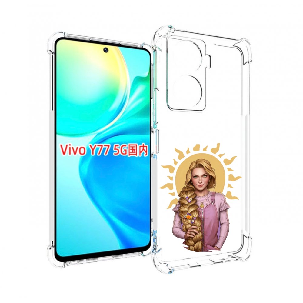 

Чехол MyPads девушка-с-большой-косой для Vivo Y77 5G, Прозрачный, Tocco