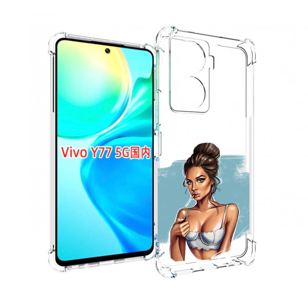 

Чехол MyPads девушка-с-зажигалкой для Vivo Y77 5G, Прозрачный, Tocco