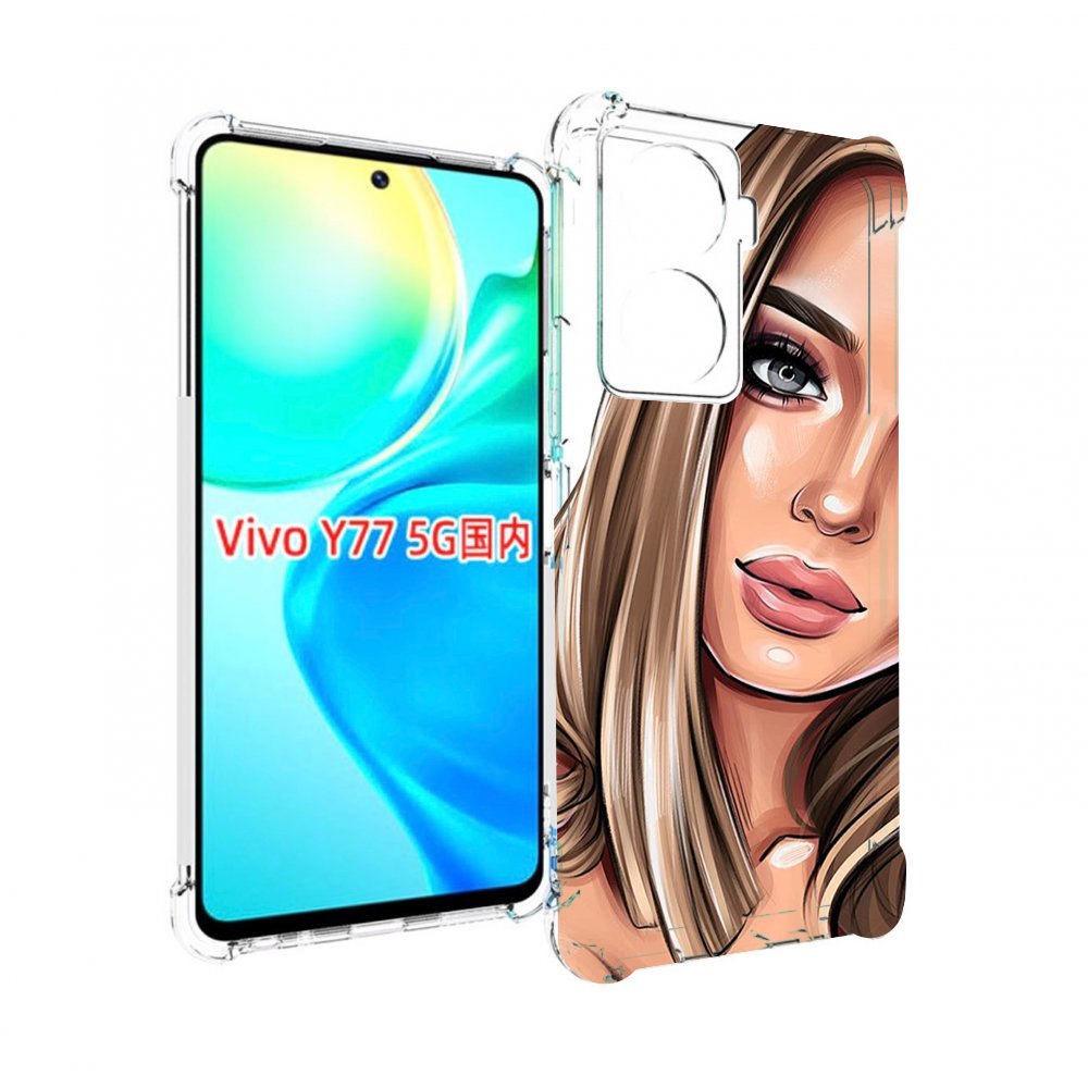 

Чехол MyPads девушка-с-каре женский для Vivo Y77 5G, Прозрачный, Tocco