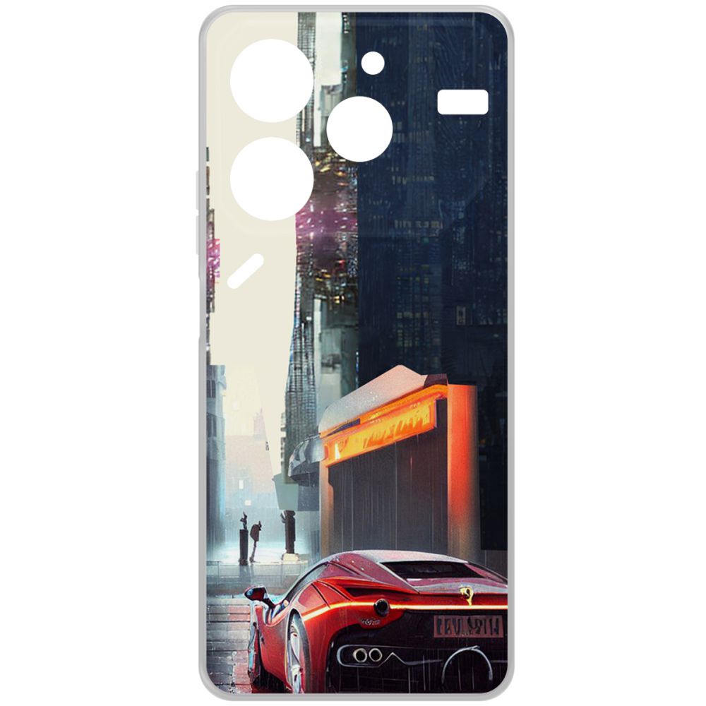 

Чехол-накладка Krutoff Clear Case Сити для Tecno Pova 6 Neo, Прозрачный