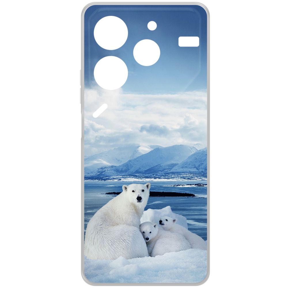 

Чехол-накладка Krutoff Clear Case Полярные медведи для Tecno Pova 6 Neo, Прозрачный
