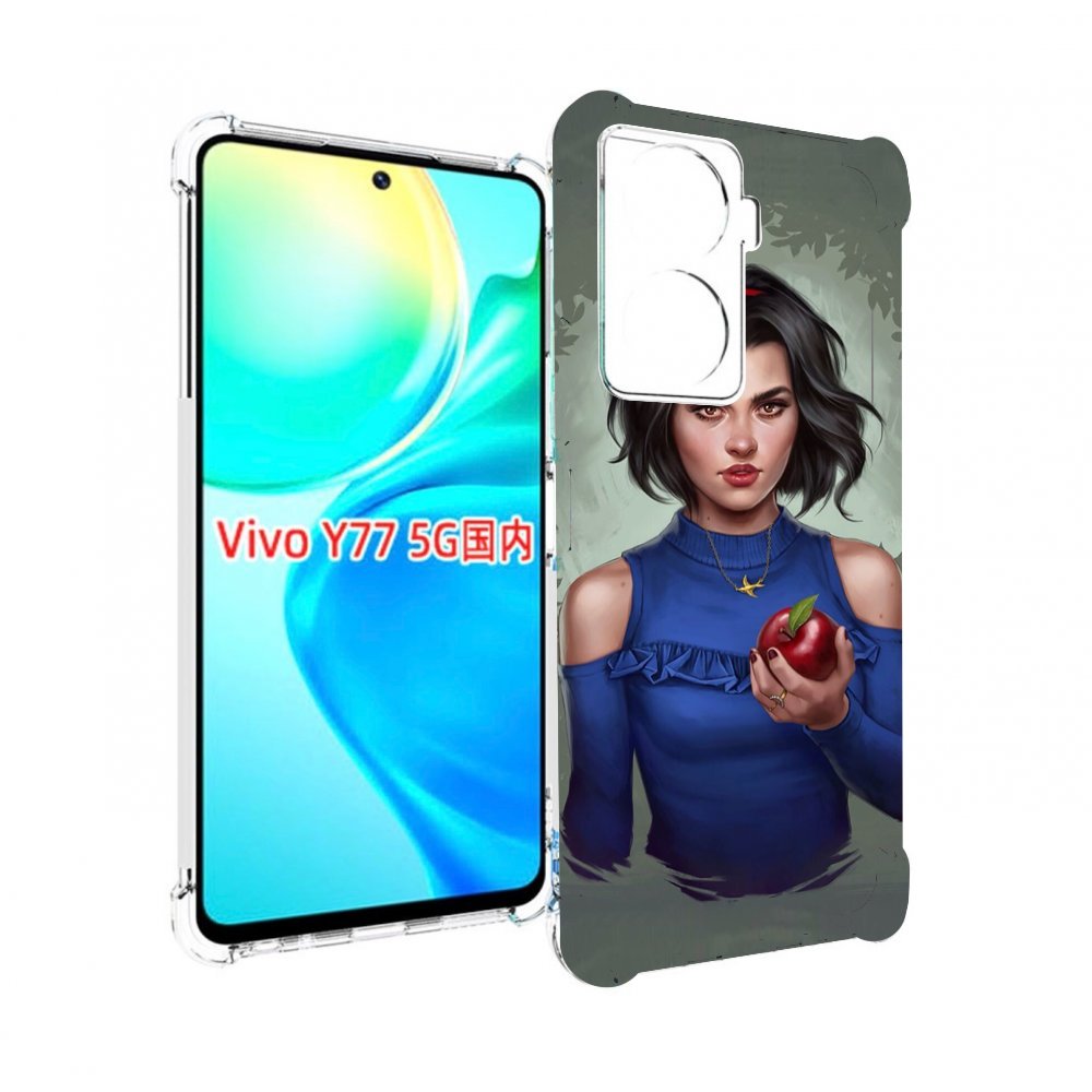 

Чехол MyPads девушка-с-яблоком женский для Vivo Y77 5G, Прозрачный, Tocco