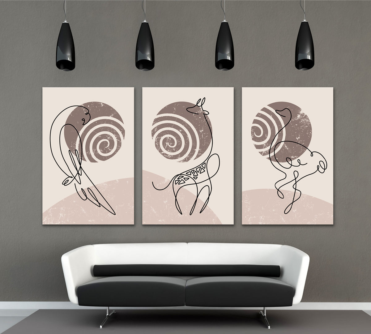 

Модульная картина на холсте Poly Print Art Аборигены южных широт 70х150 см.