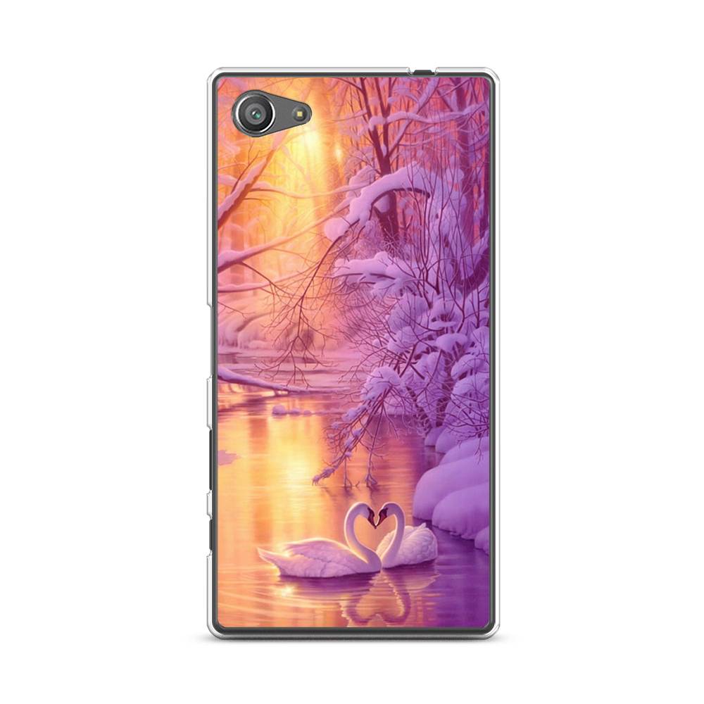 

Чехол для Sony Xperia Z5 compact "Зима 1", Фиолетовый;желтый, 52250-2