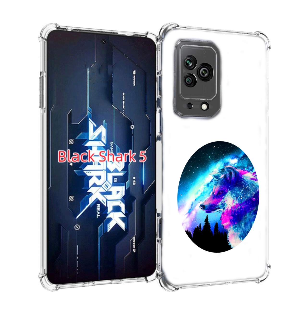 

Чехол MyPads голубой волк для Xiaomi Black Shark 5, Прозрачный, Tocco
