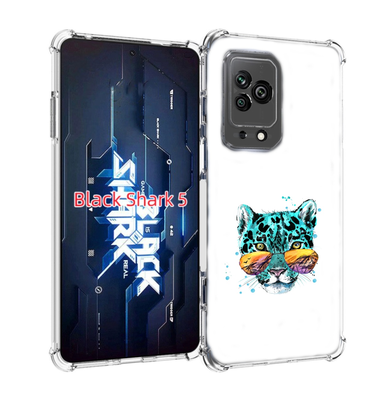 

Чехол MyPads голубой лео для Xiaomi Black Shark 5, Прозрачный, Tocco