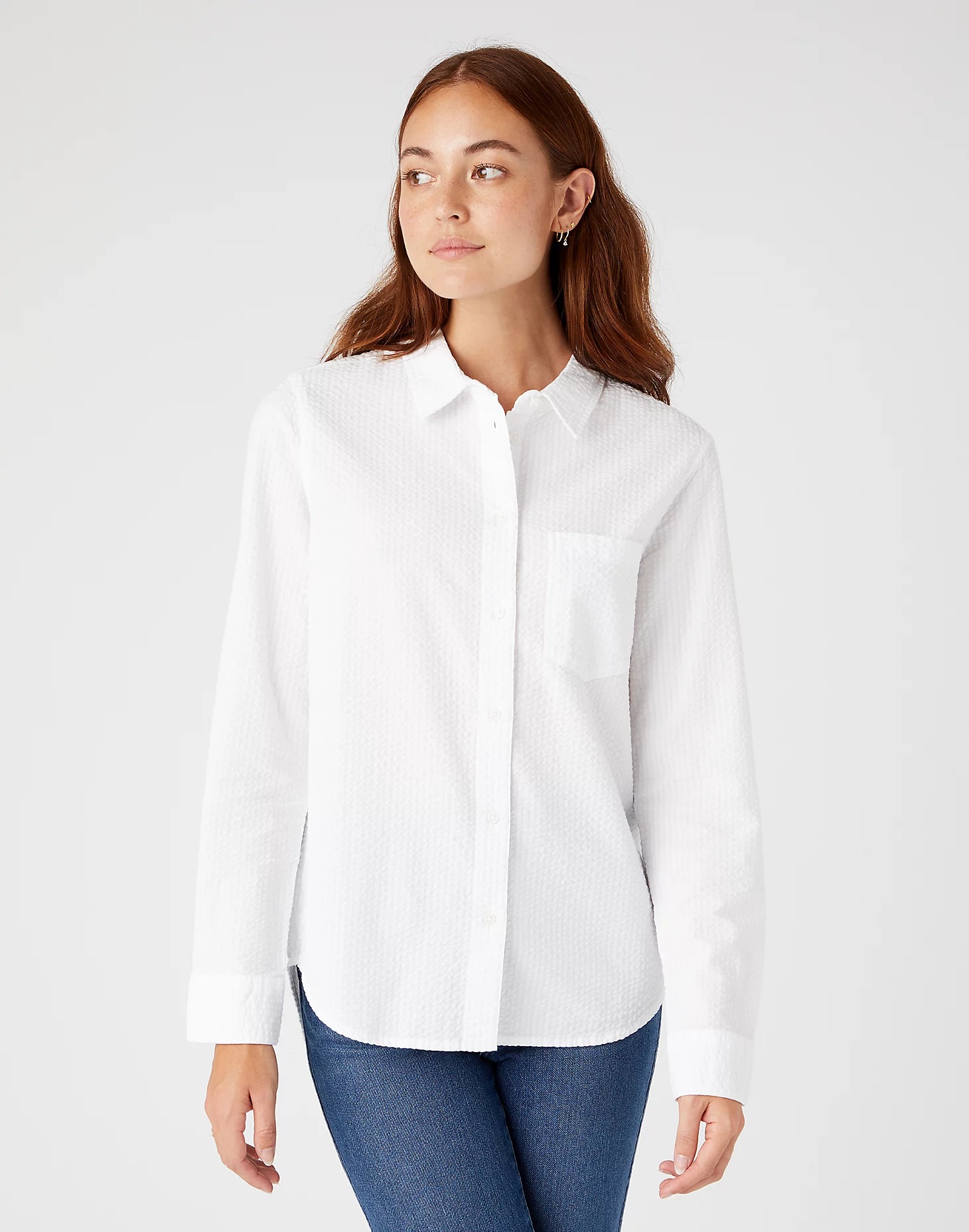 

Рубашка женская Wrangler W5T5OZ989 белая S, W5T5OZ989