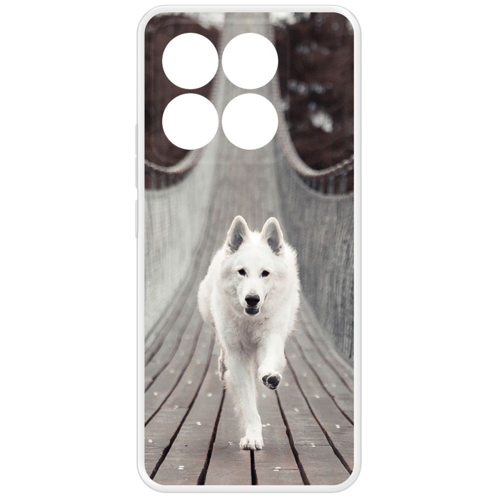 

Чехол-накладка Krutoff Clear Case Пес на мосту для Xiaomi 14T, Прозрачный