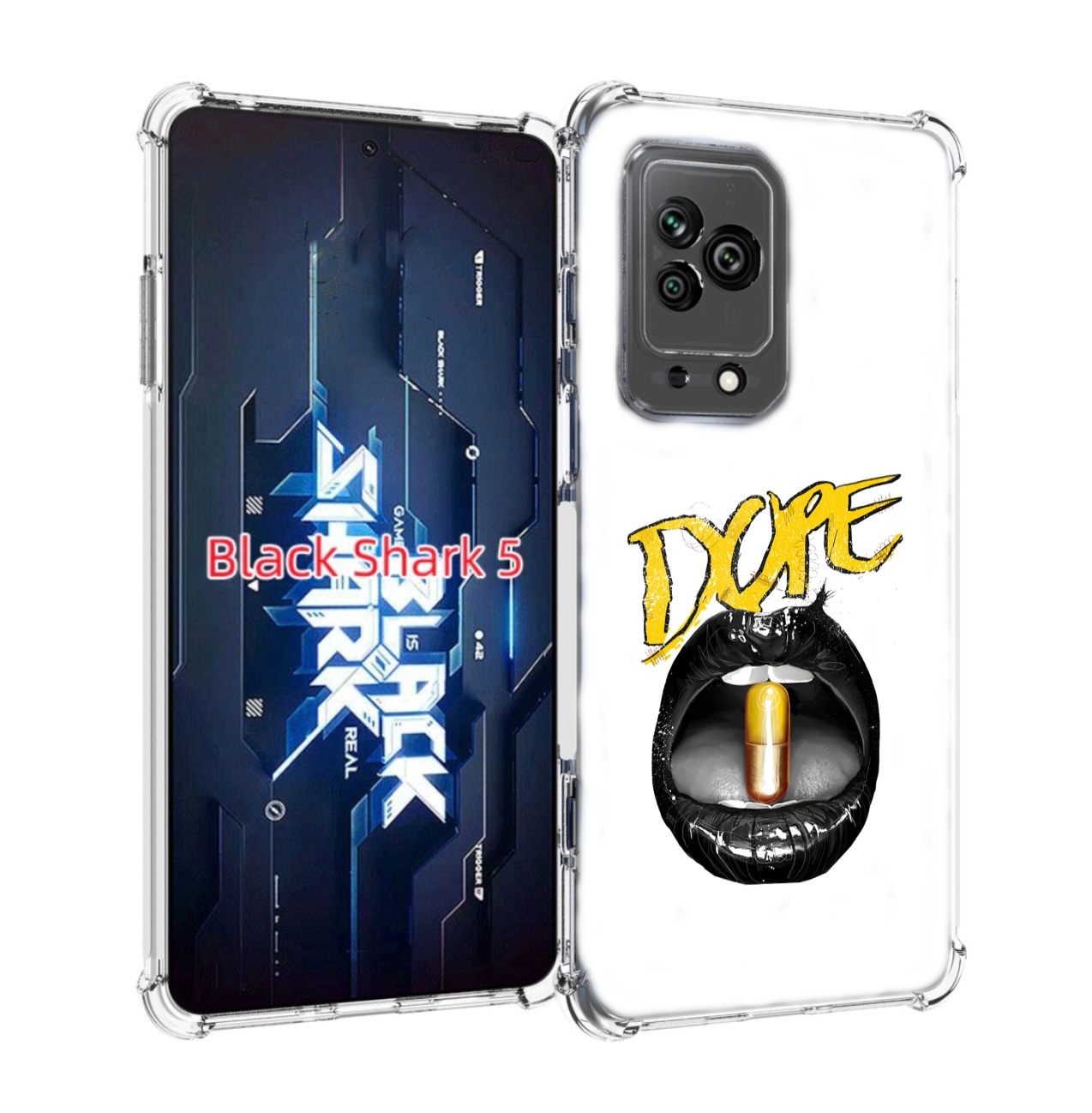 

Чехол MyPads губы для Xiaomi Black Shark 5, Прозрачный, Tocco
