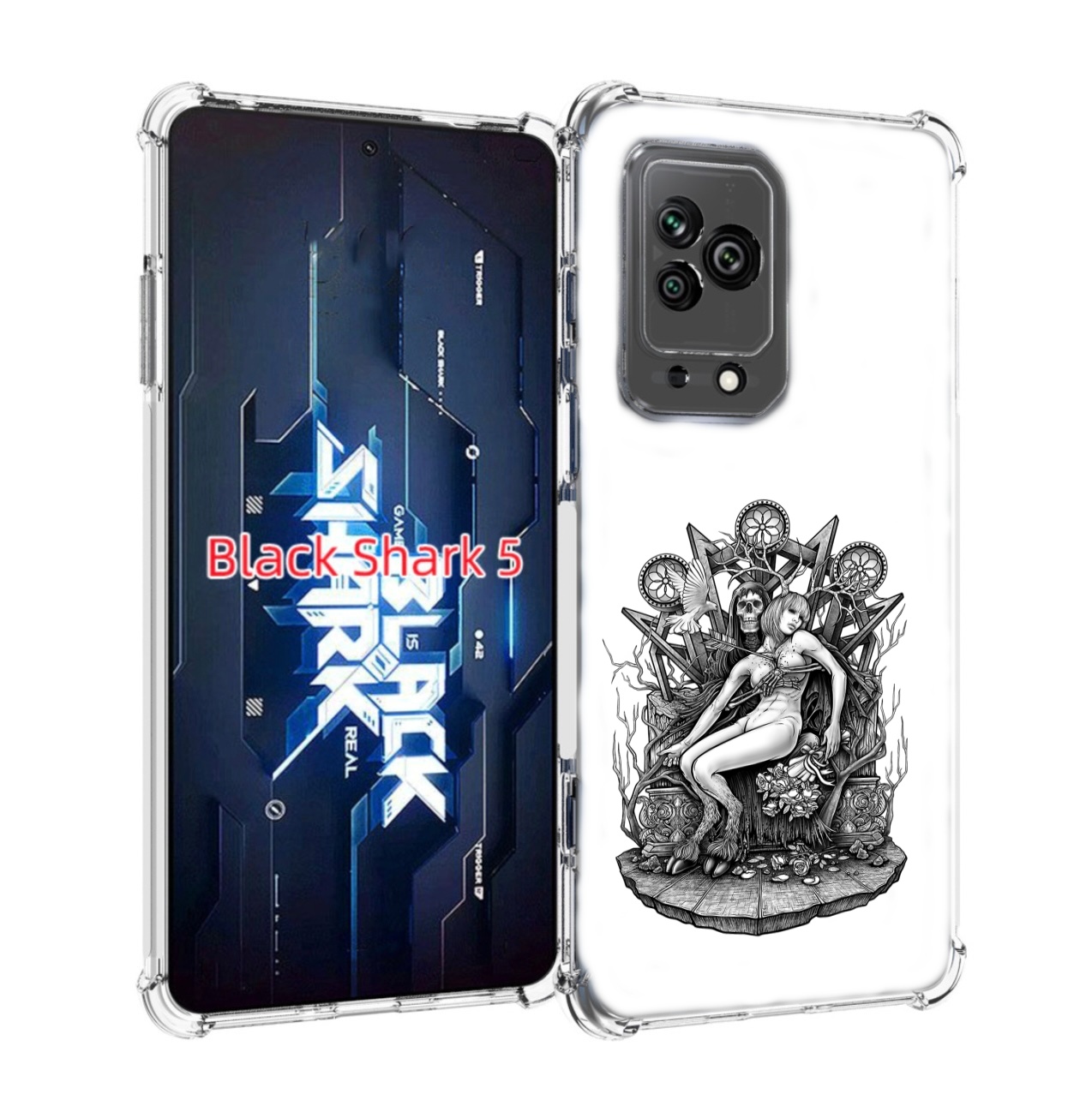 

Чехол MyPads девушка на троне для Xiaomi Black Shark 5, Прозрачный, Tocco