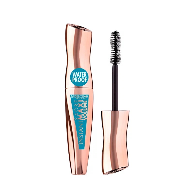 Тушь для ресниц Deborah Milano водостойкая 24 Ore Instant Maxi Volume Mascara 12 мл 2 шт тушь для ресниц deborah milano объем и сила formula pura mascara volume