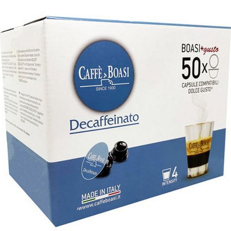 фото Кофе в капсулах caffe boasi "decaffeinato", для кофемашины dolce gusto, без кофеина, 50 шт