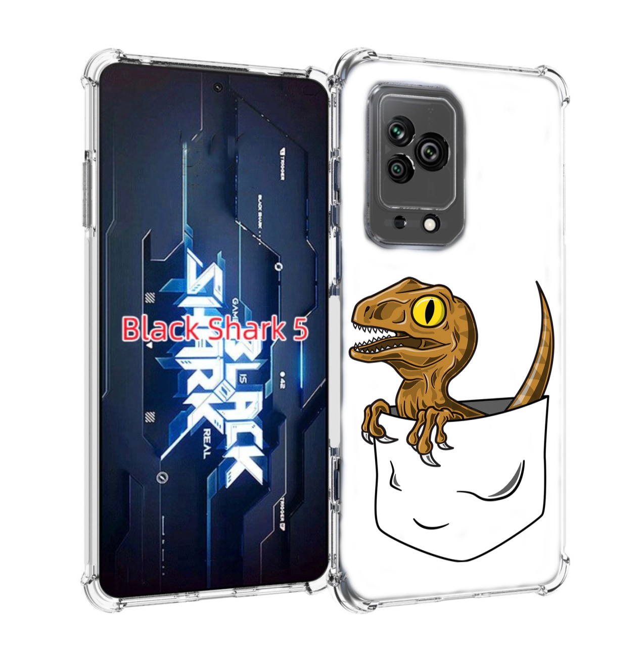

Чехол MyPads динозавр в кармане для Xiaomi Black Shark 5, Прозрачный, Tocco