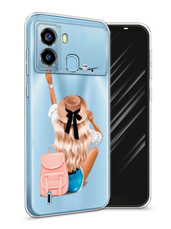 

Чехол Awog на Tecno Pop 6 "Автостопом самолетом", Разноцветный, 302050-7