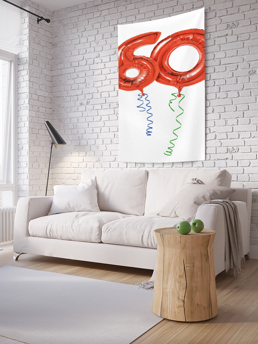 

Вертикальное фотопанно на стену JoyArty Шары на 60-летие 100x150 см, Шары на 60-летие