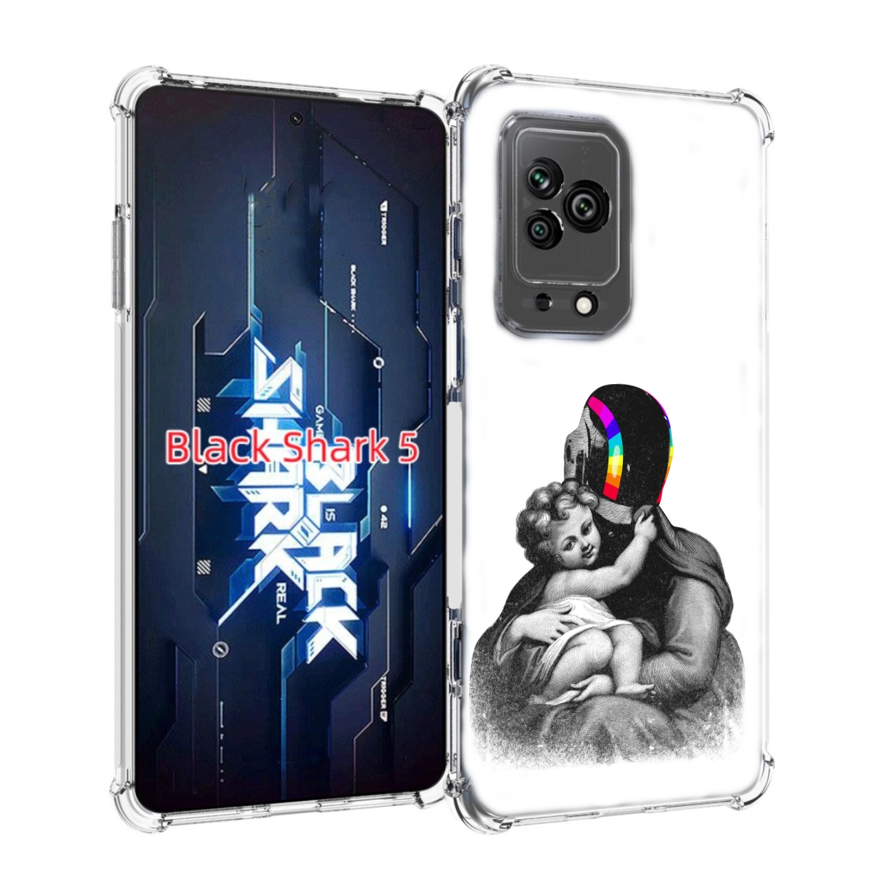 

Чехол MyPads защитник в шлеме для Xiaomi Black Shark 5, Прозрачный, Tocco