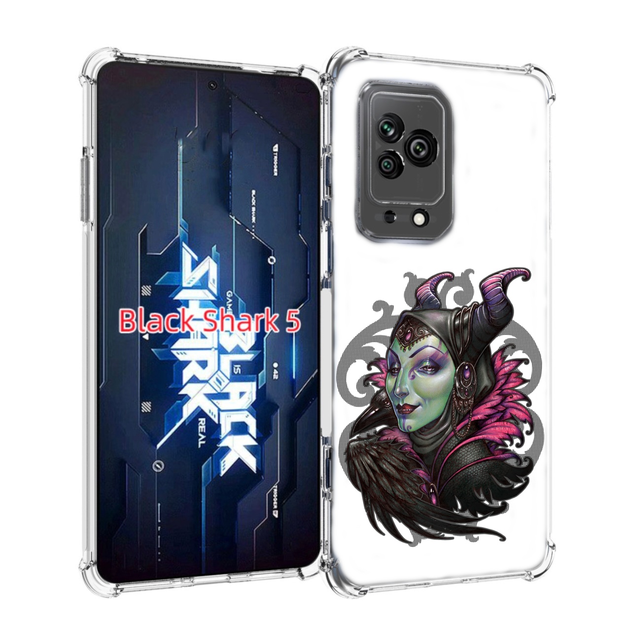 

Чехол MyPads зеленая девушка с вороном для Xiaomi Black Shark 5, Прозрачный, Tocco