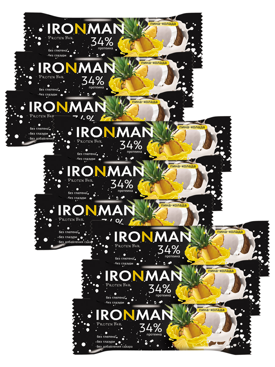 

Ironman 34% Protein bar без сахара (Пина-колада) 9х50г