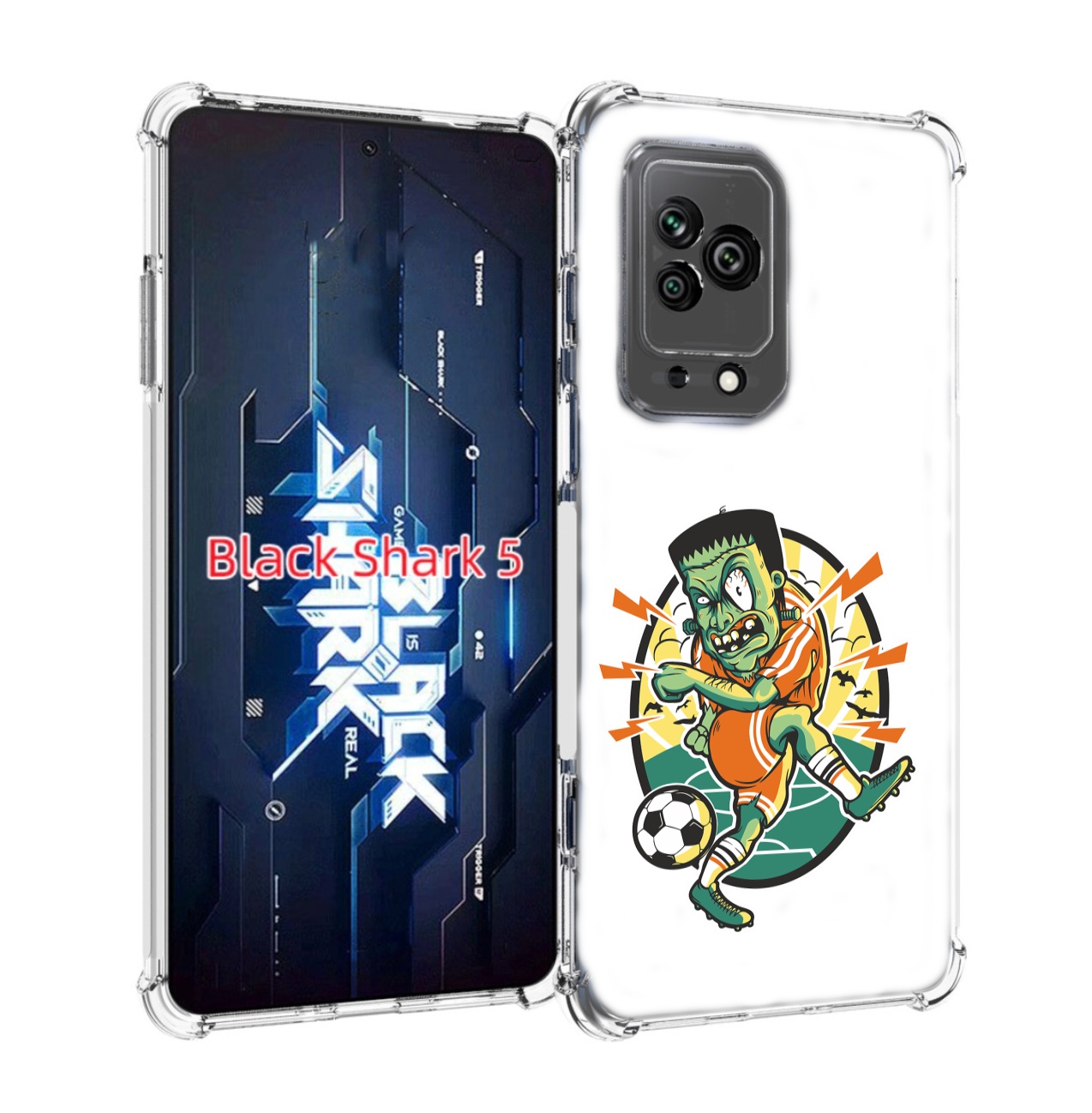 

Чехол MyPads зомби футболист для Xiaomi Black Shark 5, Прозрачный, Tocco