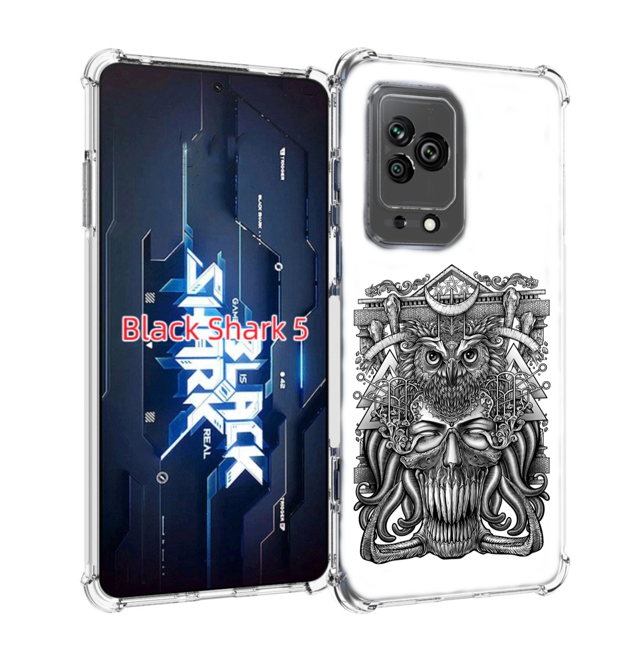 

Чехол MyPads зубастая сова для Xiaomi Black Shark 5, Прозрачный, Tocco