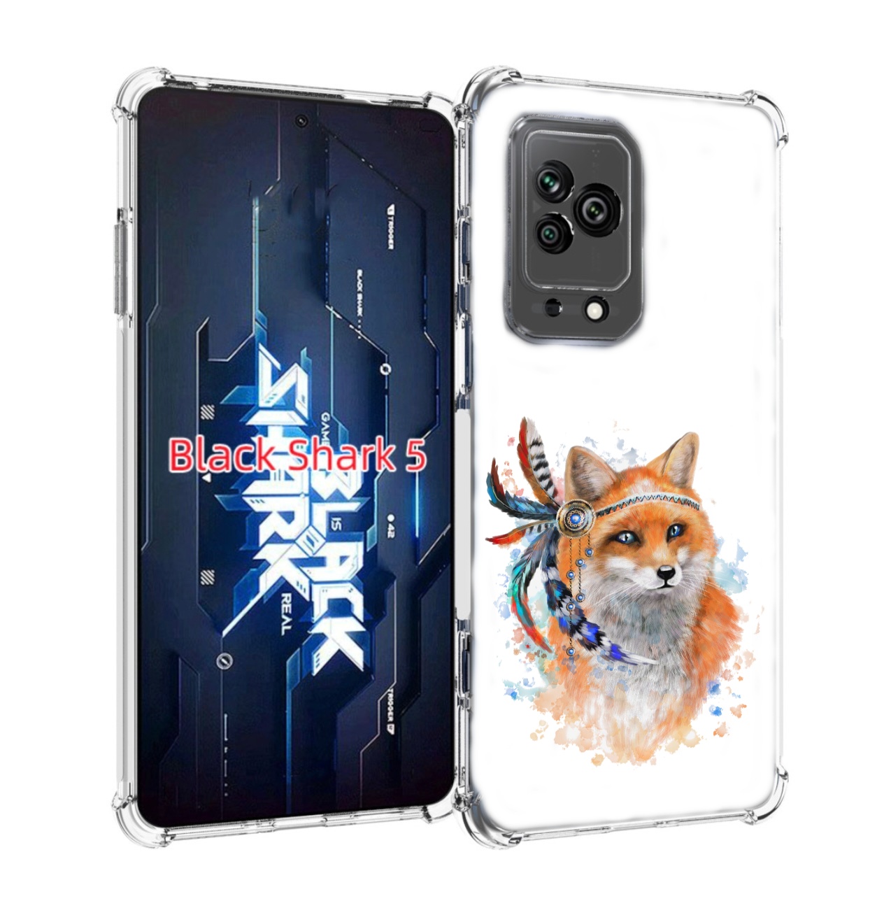 

Чехол MyPads инду лиса для Xiaomi Black Shark 5, Прозрачный, Tocco