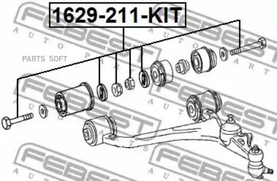 

FEBECT 1629211KIT 1629211KIT_болт с эксцентриком! к-кт\ MB W211/W220 01-09