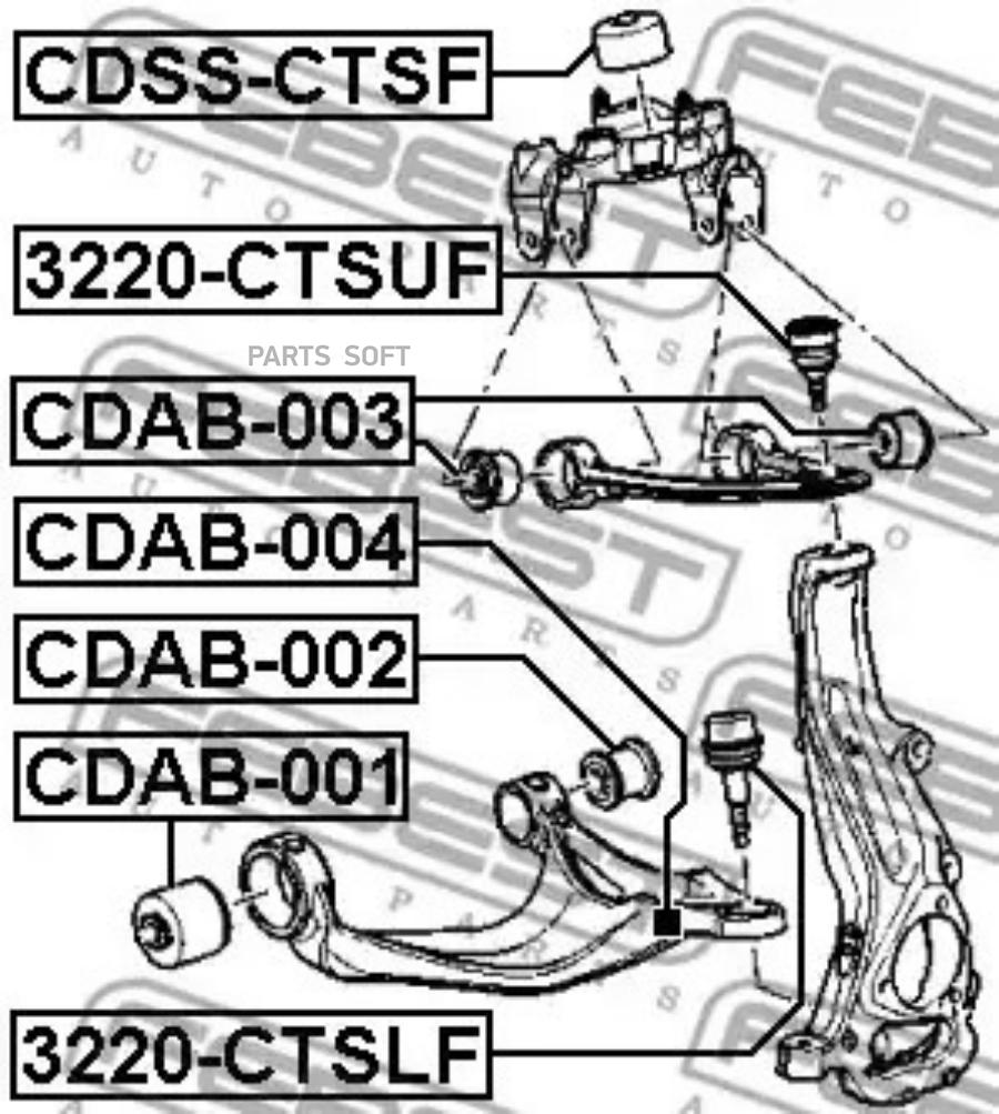 

FEBECT CDSSCTSF CDSS-CTSF_опора переднего амортизатора!\Cadillac CTS Coupe