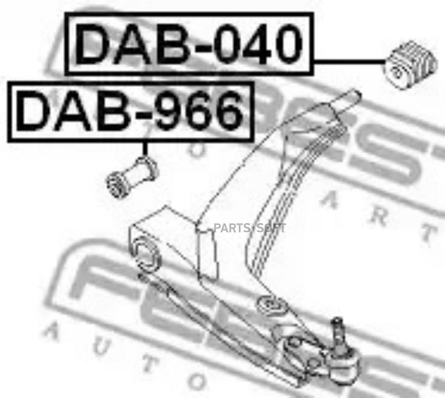 

FEBECT DAB966 DAB-966_сайлентблок рычага пер.!\ Opel Kadett 1.2-1.7D 79-94