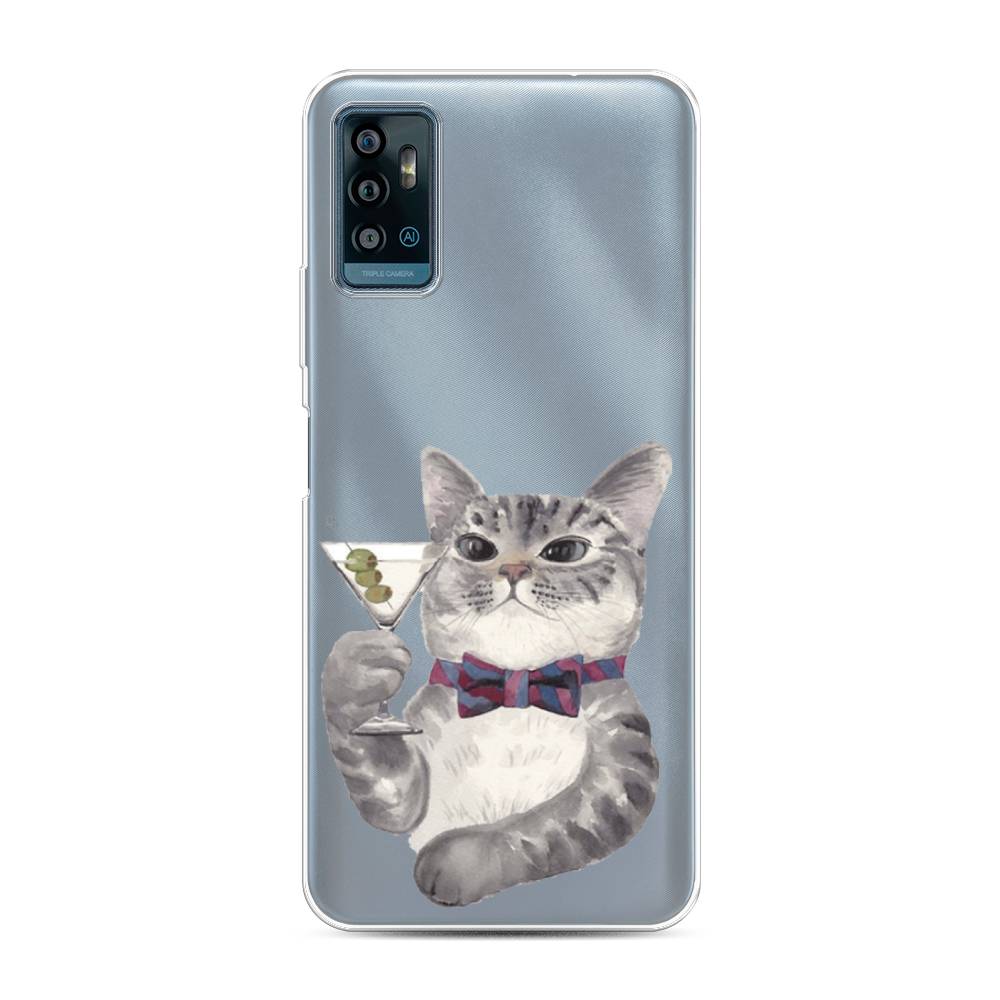

Силиконовый чехол "Кот джентльмен" на ZTE Blade A71, Кот джентльмен