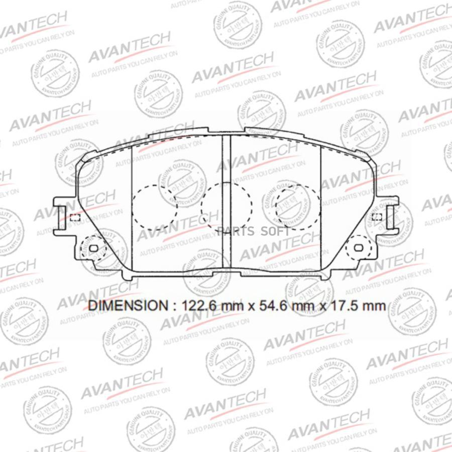 

Тормозные колодки AVANTECH дисковые AV1089