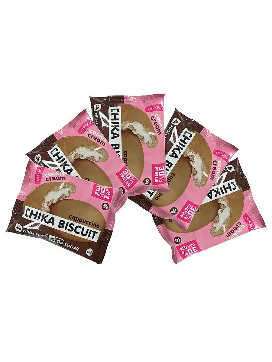 Chika Biscuit протеиновое печенье с начинкой Chikalab, 18x50г (капучино)