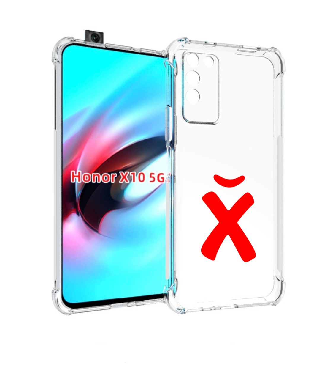 

Чехол MyPads абстракция буква х для Honor X10, Прозрачный, Tocco