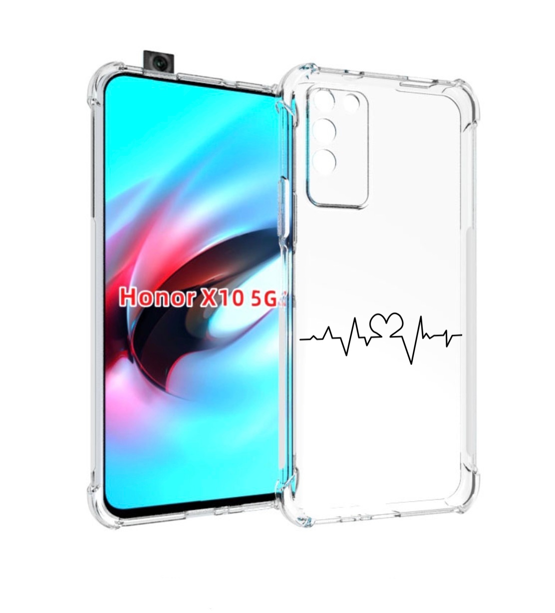 

Чехол MyPads диаграмма-любви для Honor X10, Прозрачный, Tocco