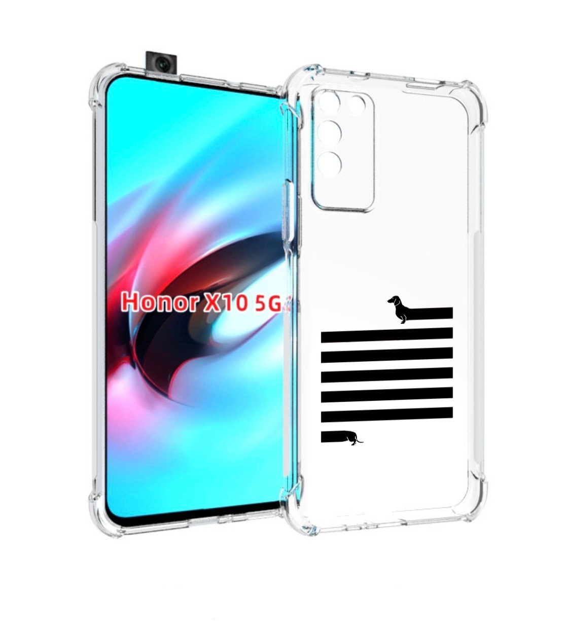 

Чехол MyPads длинная-такса для Honor X10, Прозрачный, Tocco