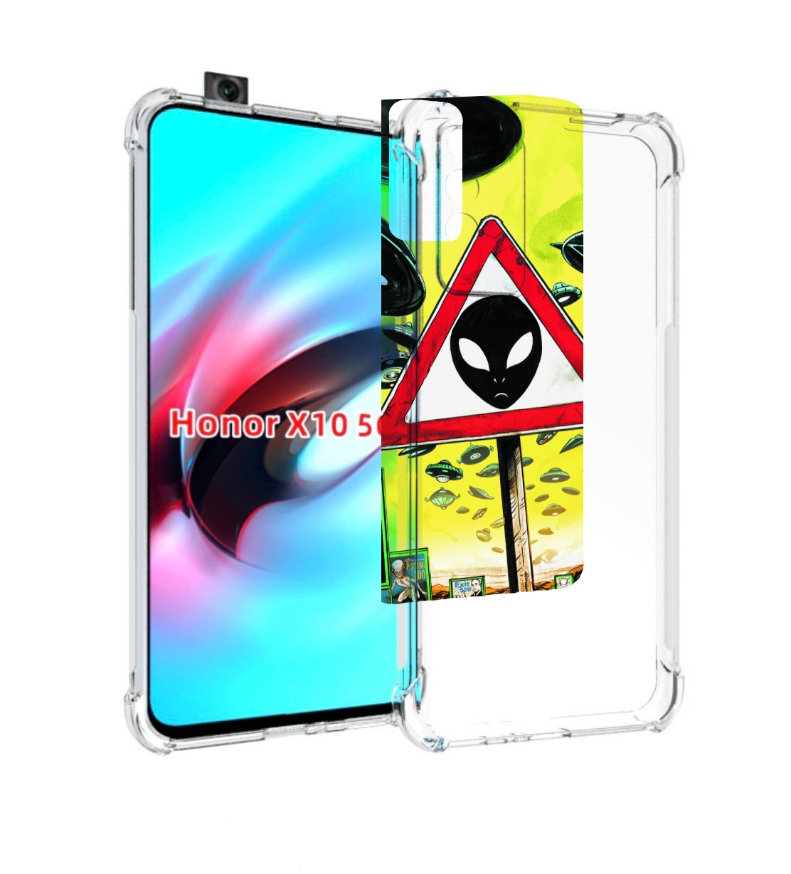 

Чехол MyPads дорога к инопланетянам для Honor X10, Прозрачный, Tocco