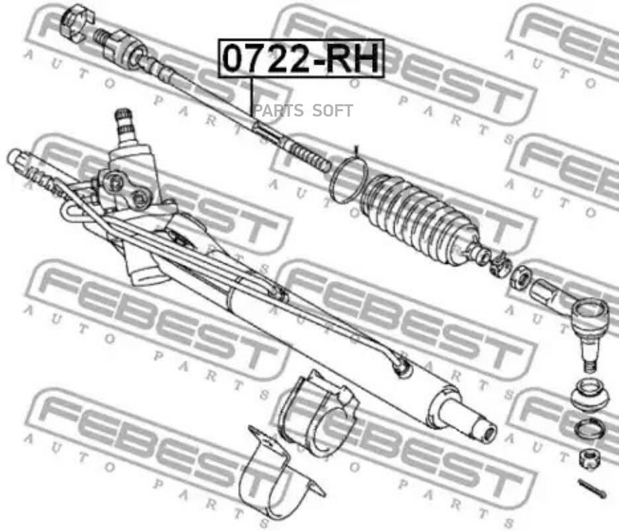 

FEBECT 0722-RH Тяга рулевая SUZUKI LIANA 01-08- лев/прав.(без наконечника)