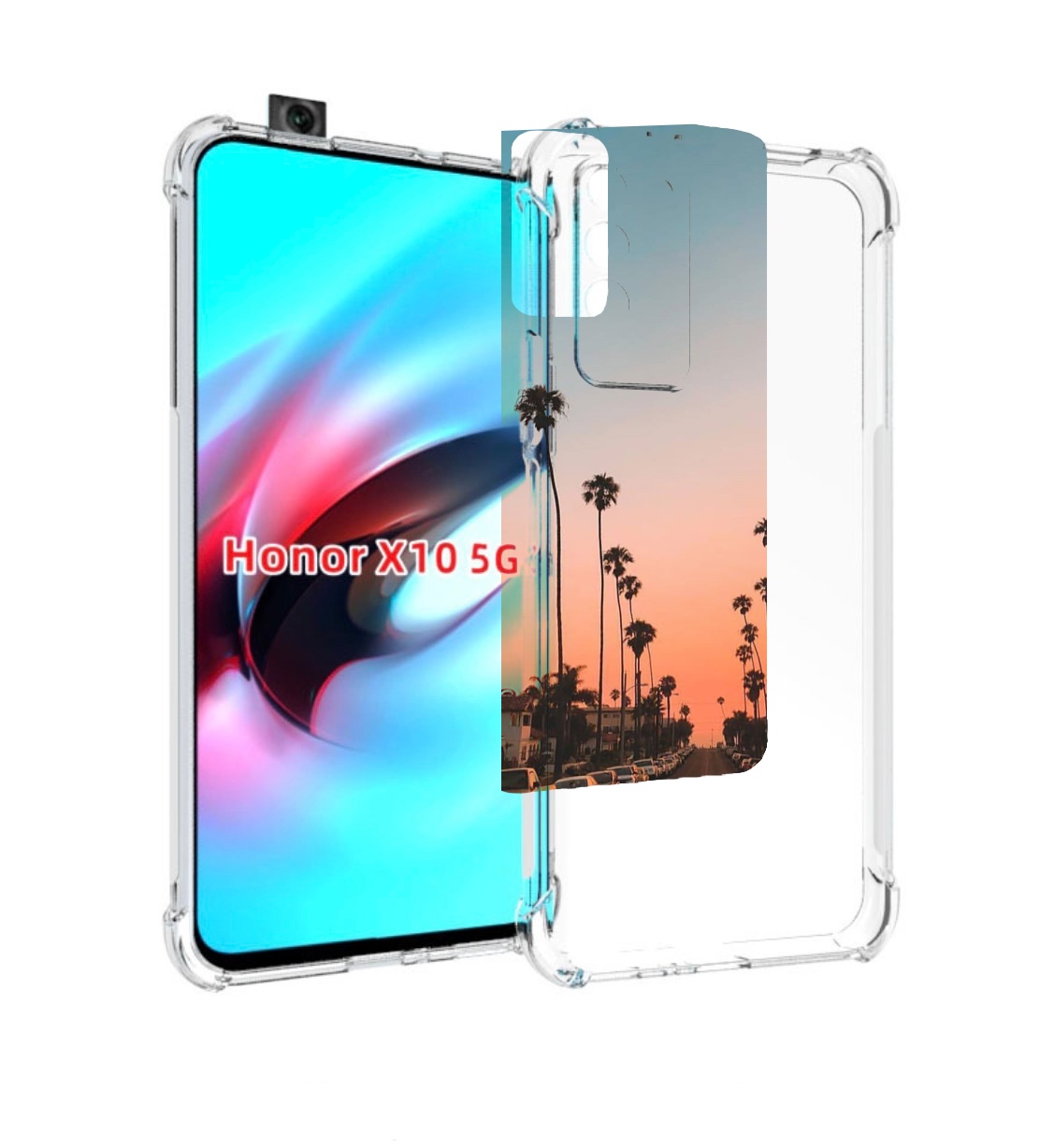 

Чехол MyPads дорога-с-закатом для Honor X10, Прозрачный, Tocco