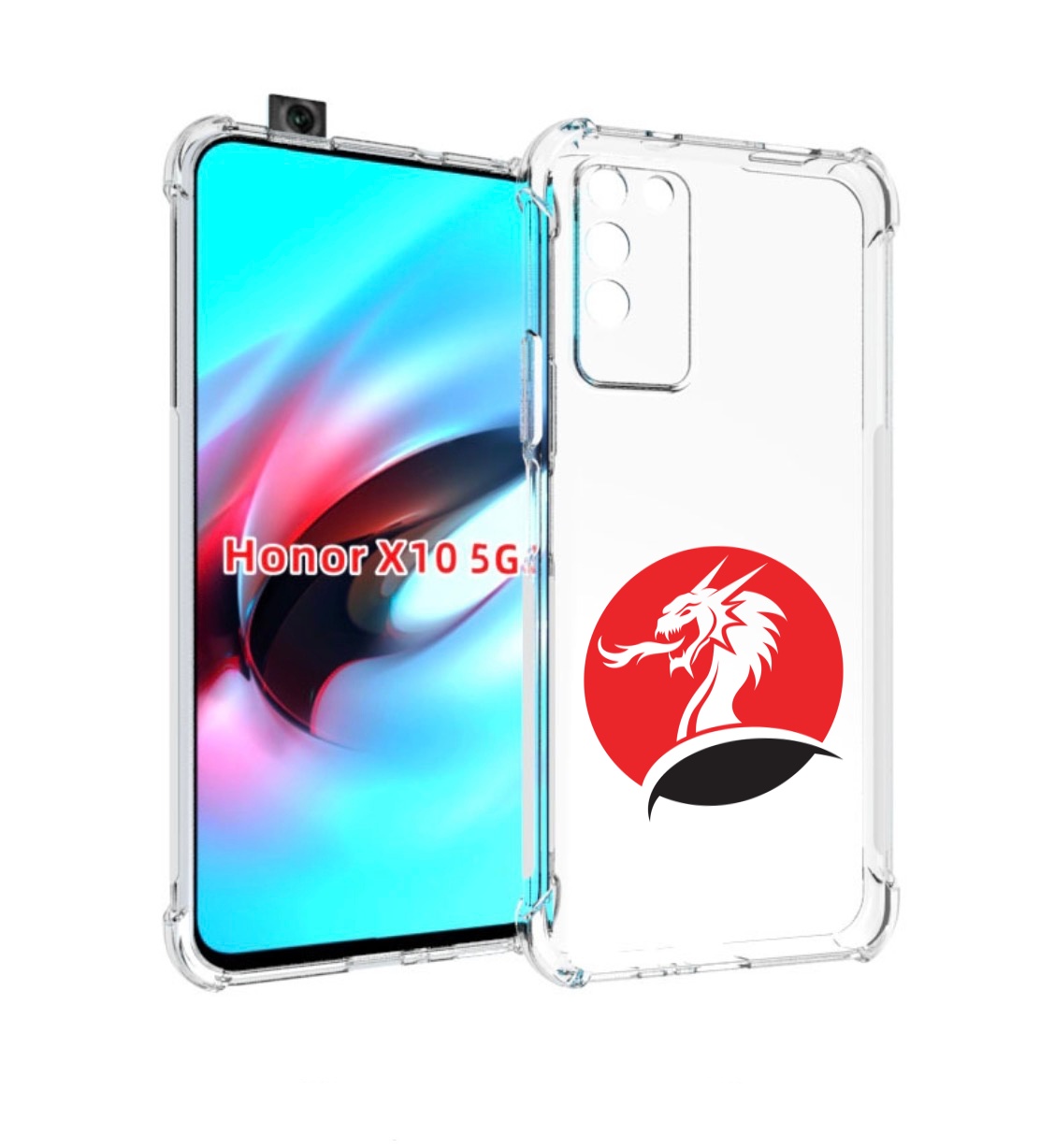 

Чехол MyPads дракон-рисунок для Honor X10, Прозрачный, Tocco