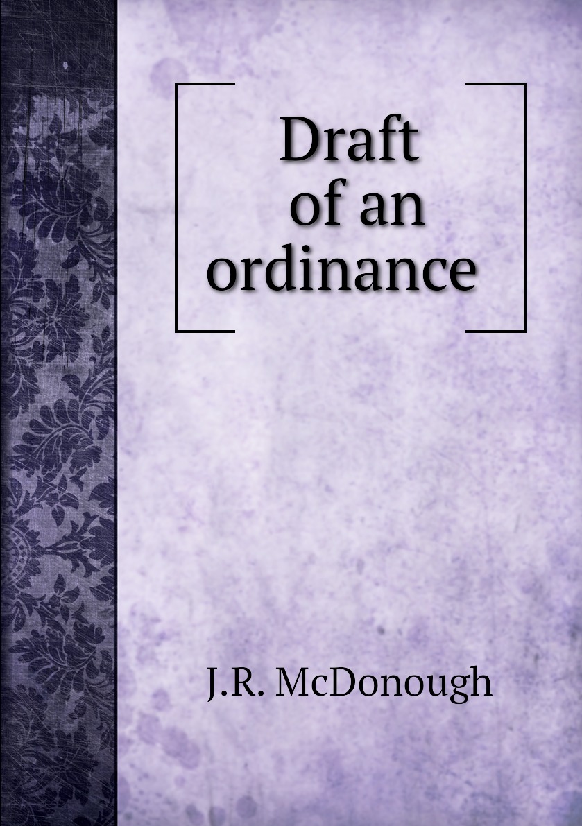 

Draft of an ordinance