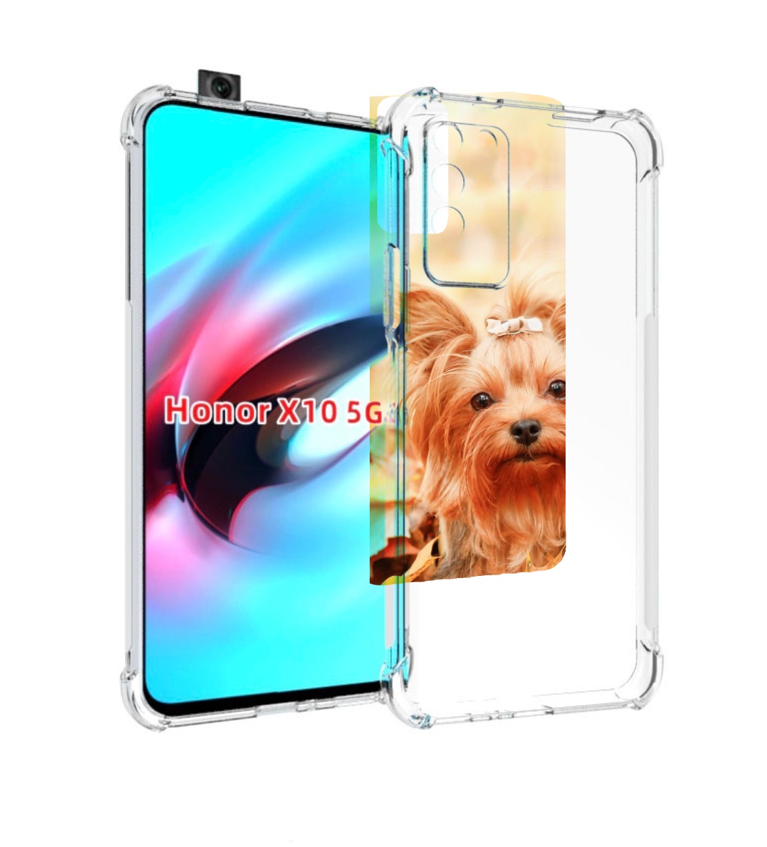 

Чехол MyPads еркширдскии терьер иорк для Honor X10, Прозрачный, Tocco