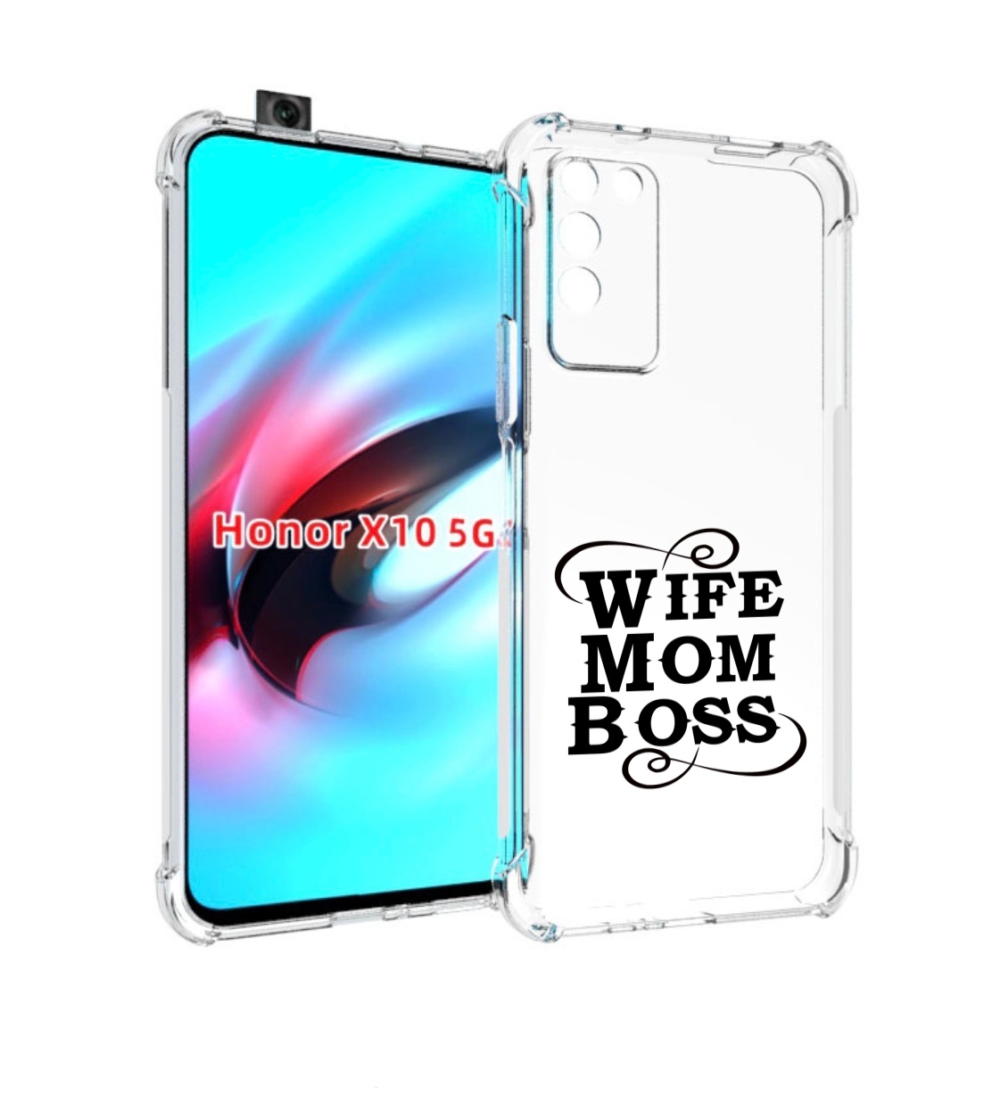 

Чехол MyPads жена-мама-босс для Honor X10, Прозрачный, Tocco