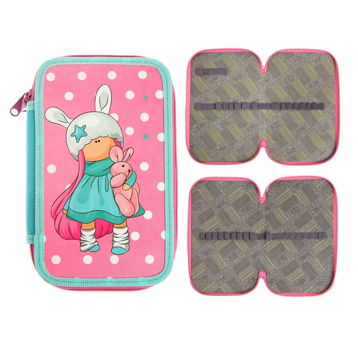 

Пенал 2 секции Calligrata, 125 х 205 мм, ламинированный картон, Девочка, Девочки канцтовары